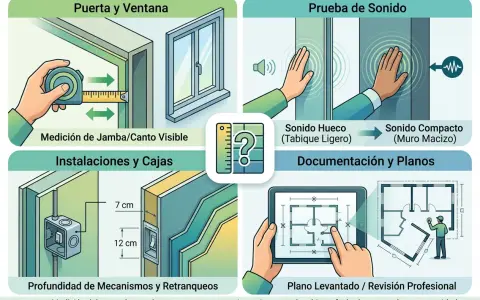 Guía para saber si una pared es de pladur: mide jambas, prueba el sonido, revisa instalaciones y consulta planos.