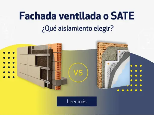 Comparativa de fachadas: una muestra la construcción de una pared ventilada con aislamiento y otra el sistema SATE.