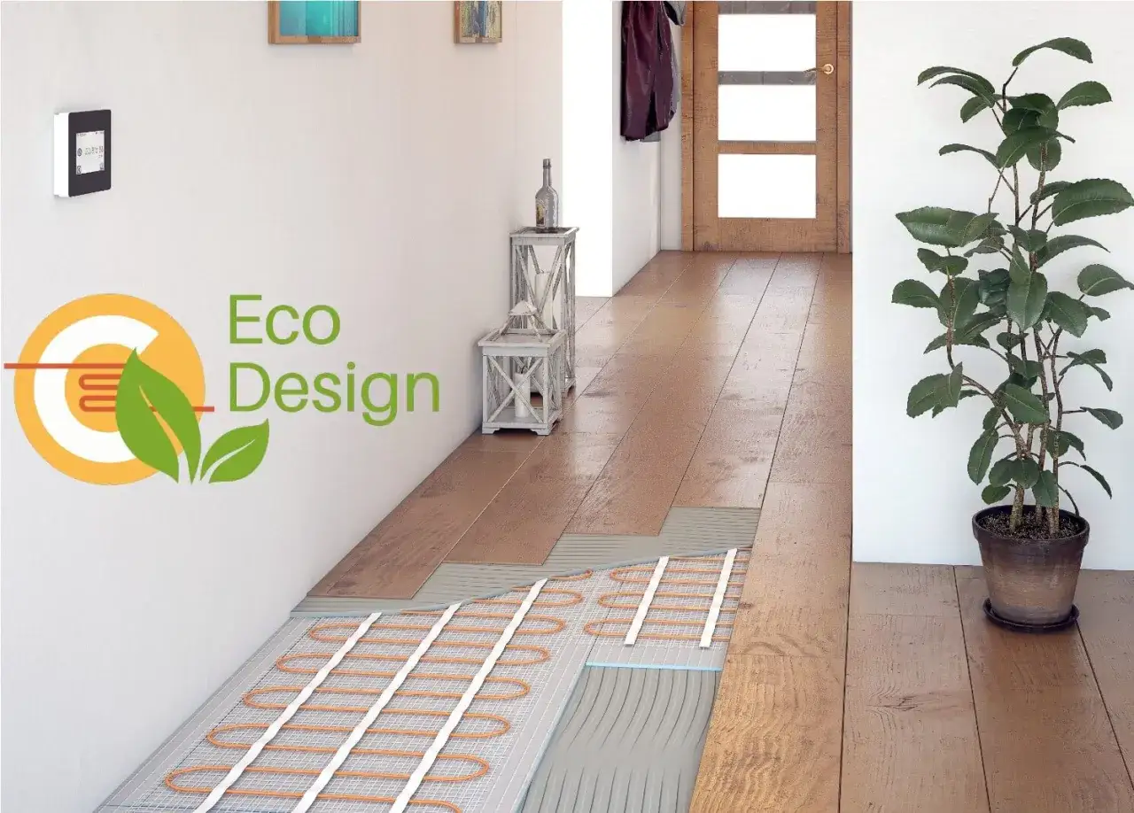 Instalaci&oacute;n de suelo radiante Eco Design, cumpliendo la directiva ERP para un hogar eficiente.